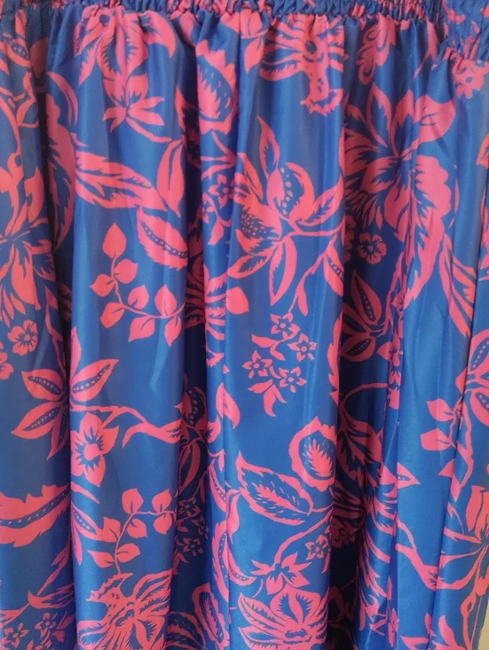 Maxi Sundress with Smocked Bust, Spaghetti Straps, Flowy A-Line Fit Size L - Picture 9 of 11